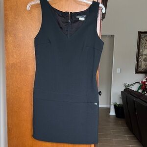 Vintage Guess Black V-Neck Mini Dress